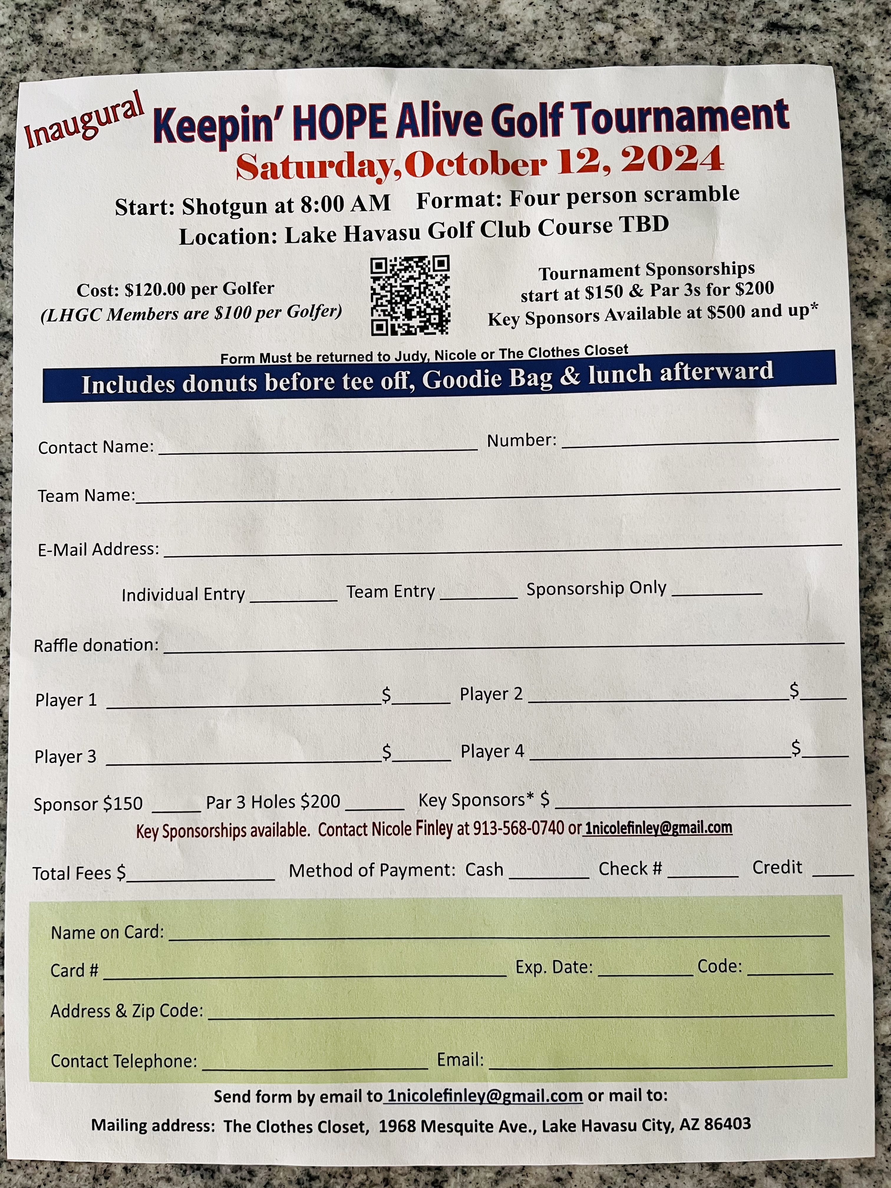 Keep Hope Alive golf tournament
