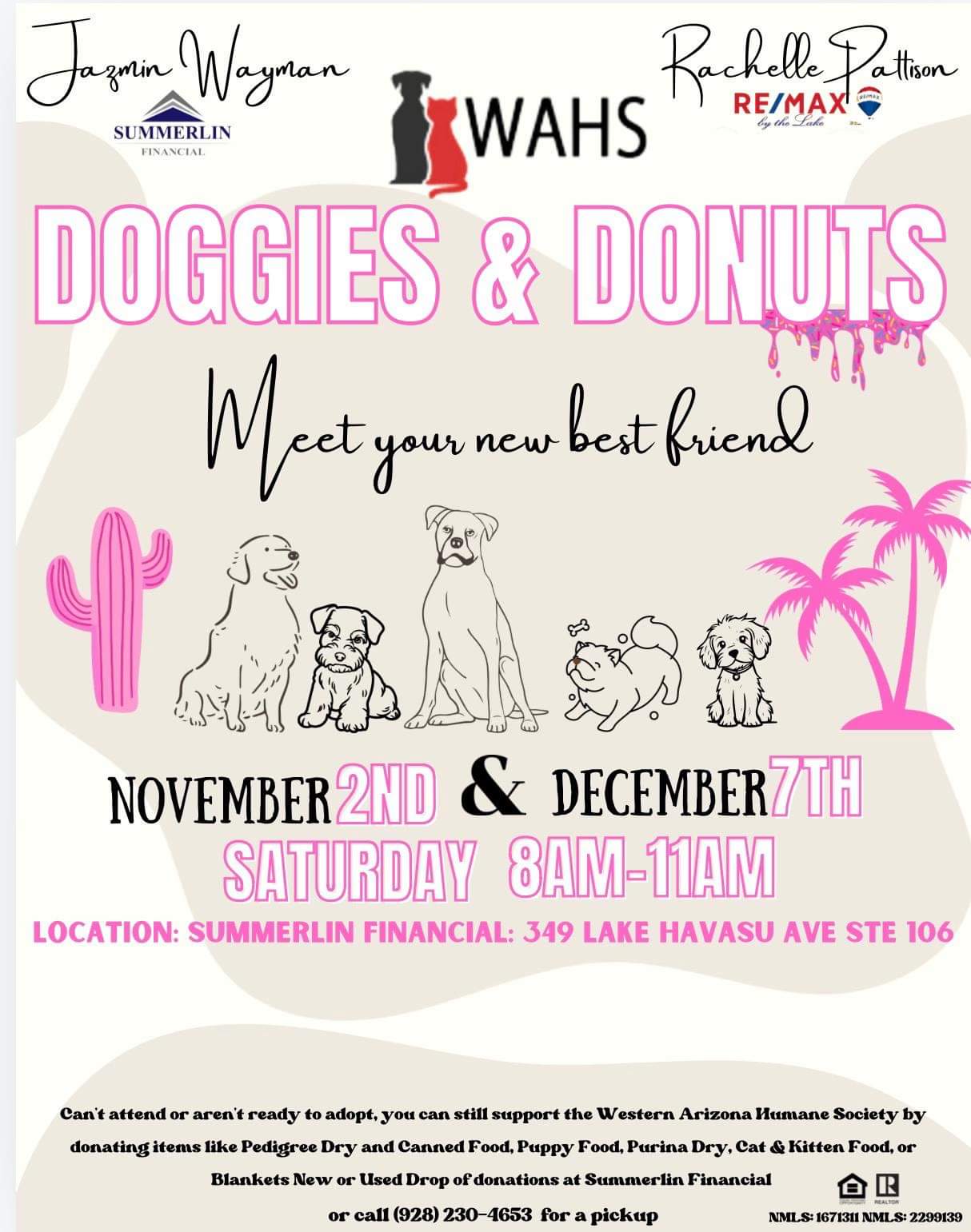 Western Arizona Humane Society Doggies And Donuts Adoption Event