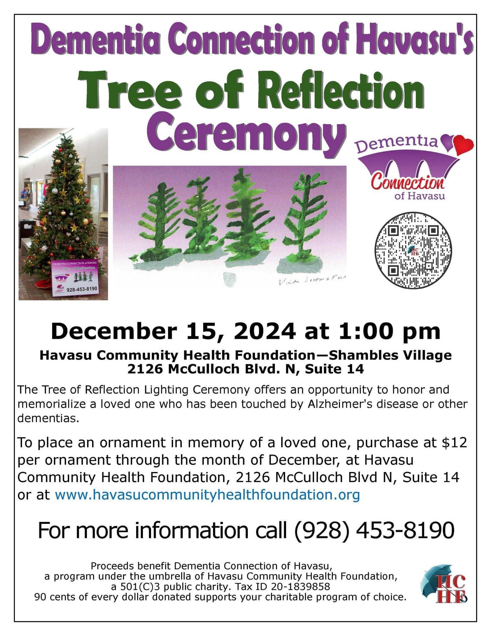 Dementia Connection of Havasu’s Tree of Reflection Ceremony