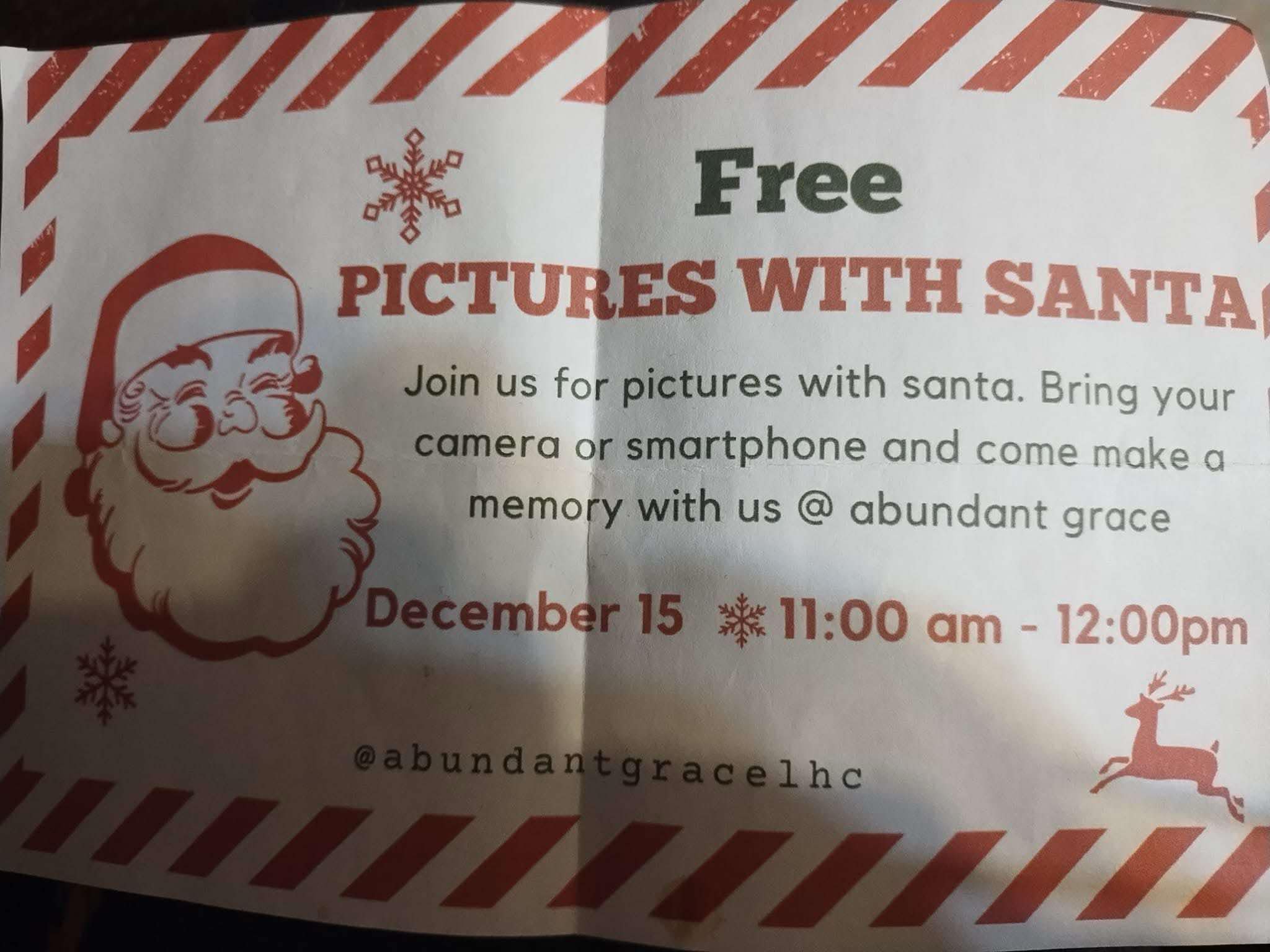 Free Pictures with Santa