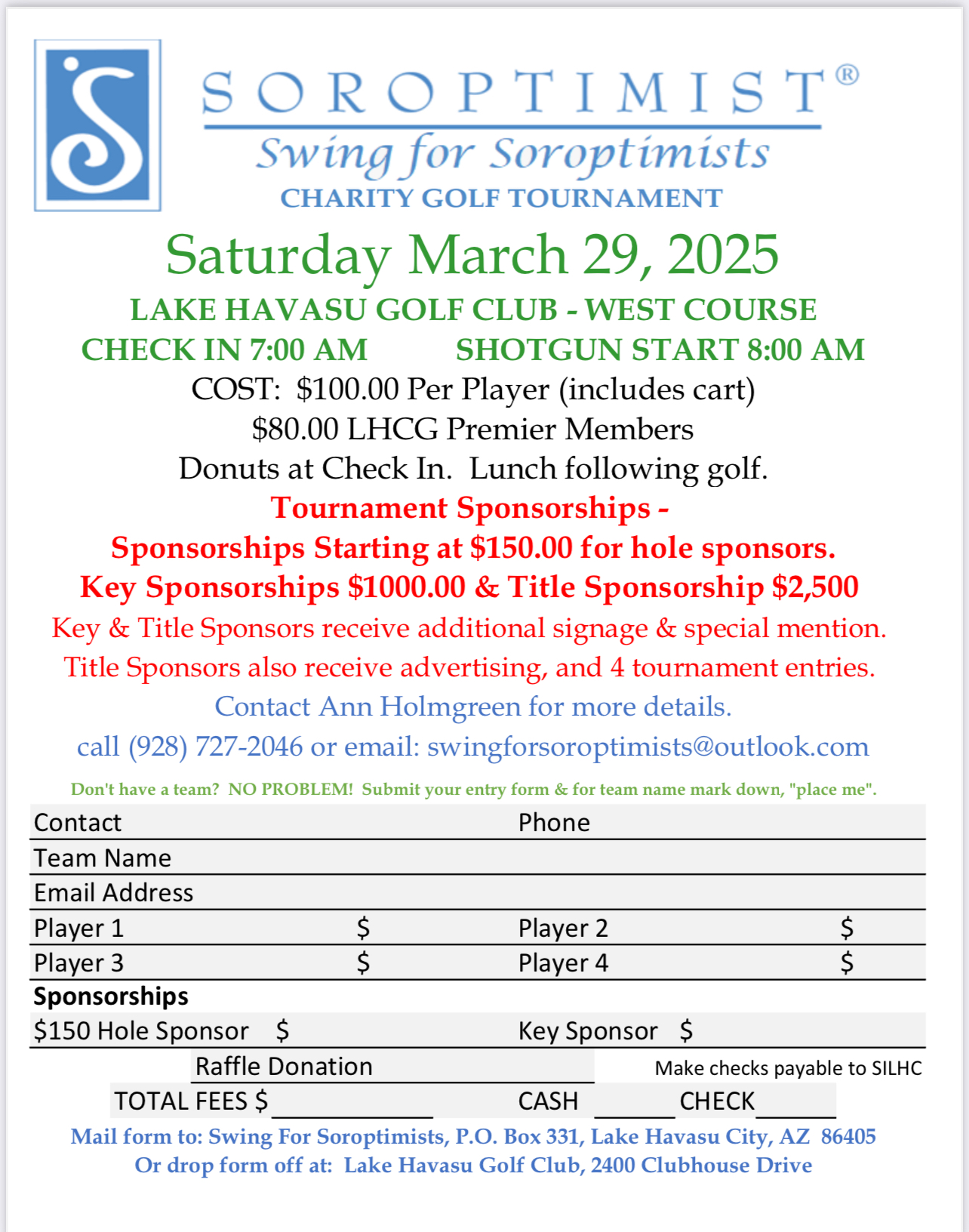 Swing for Soroptimist