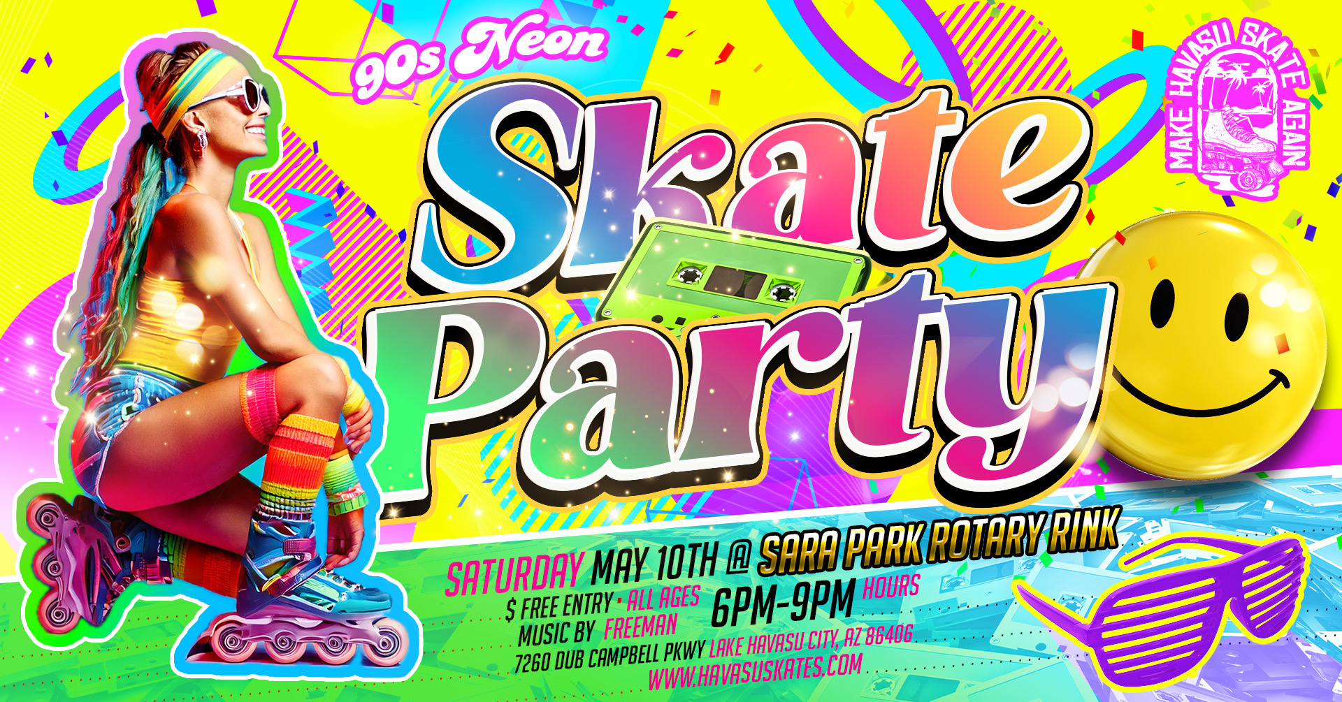 90’s Neon Skate Party