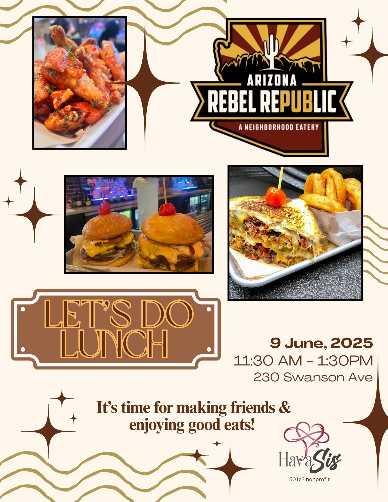 HAVASIS LUNCH AT AZ REBEL REPUBLIC