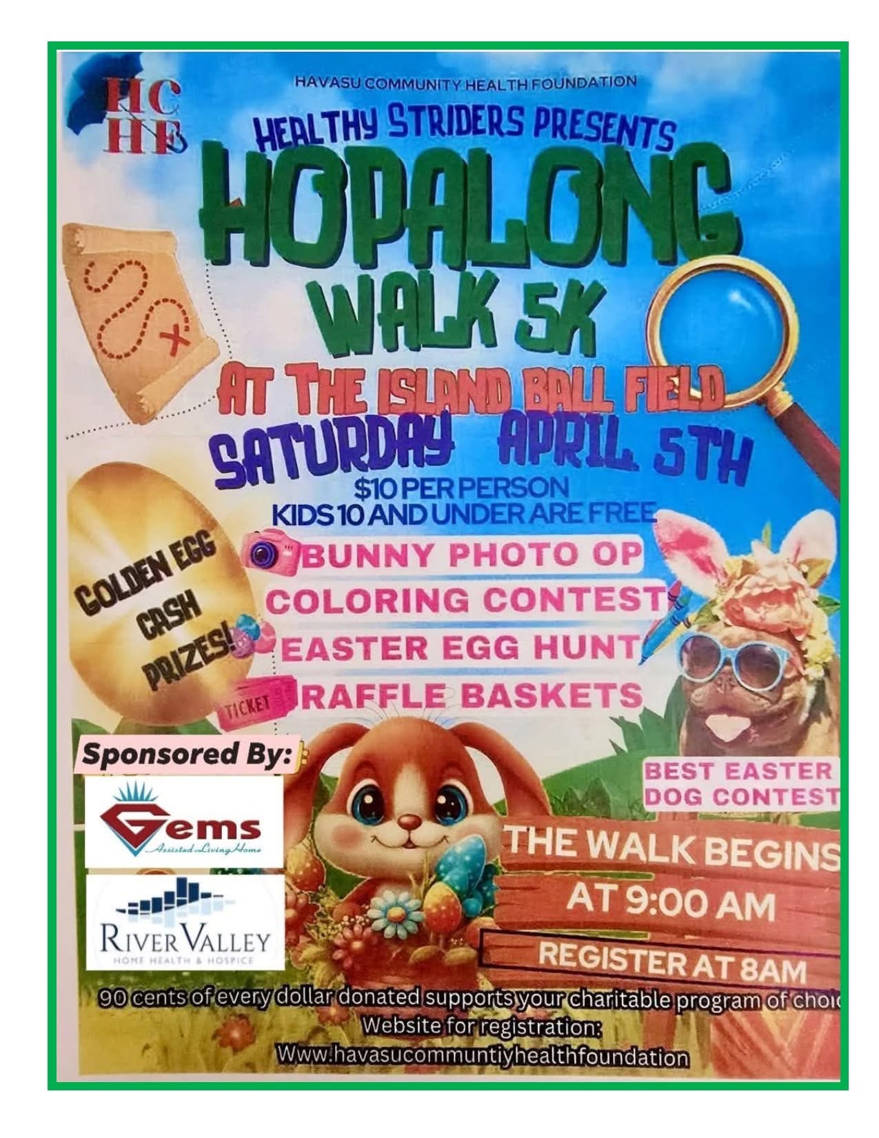 Easter walk 5K is cancelled.