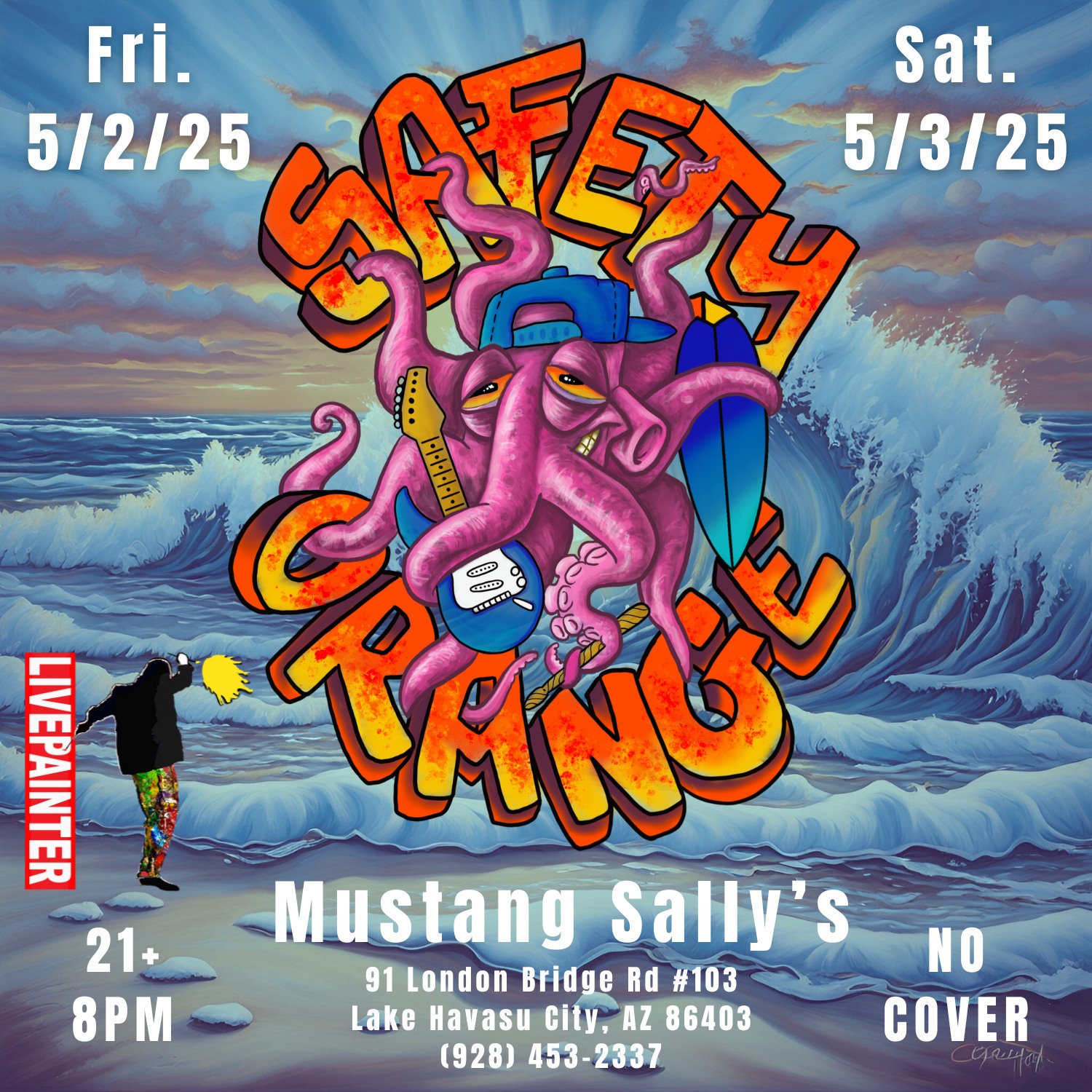 Safety Orange at Mustang Sally’s