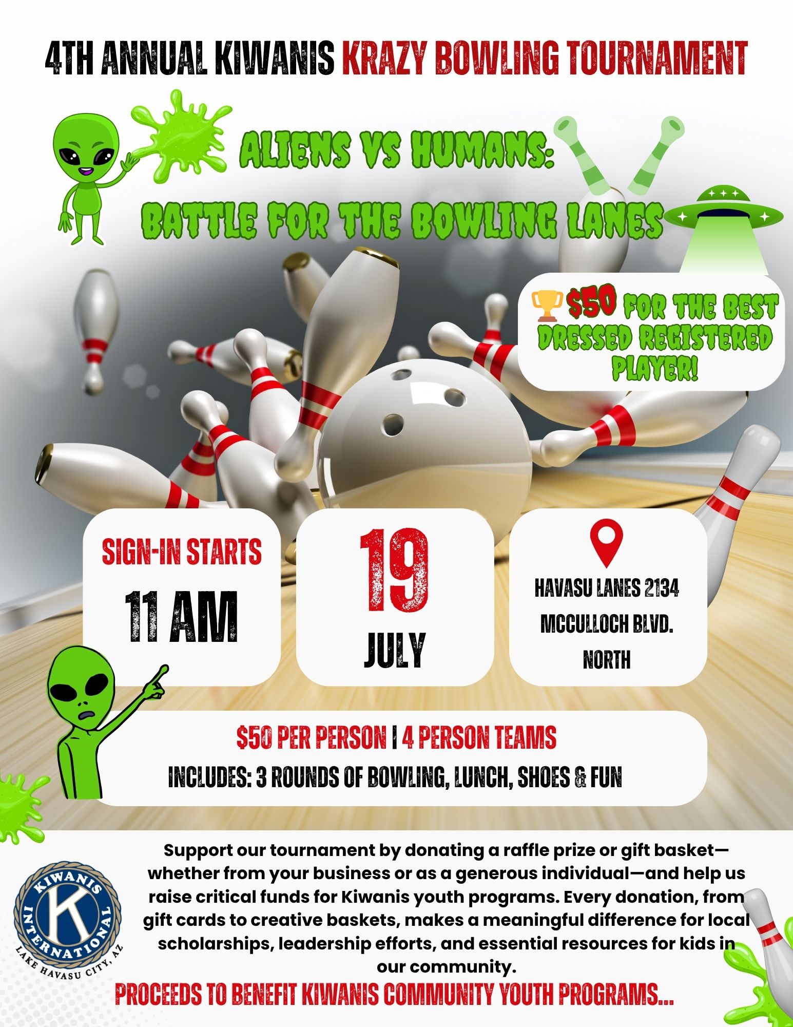 4th Annual Kiwanis Krazy Bowling Tour