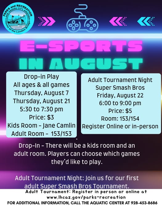 E-Sports in August “Drop in Play”