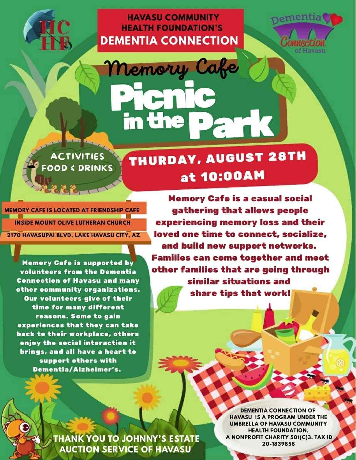 Memory Cafe Picnic in the Park