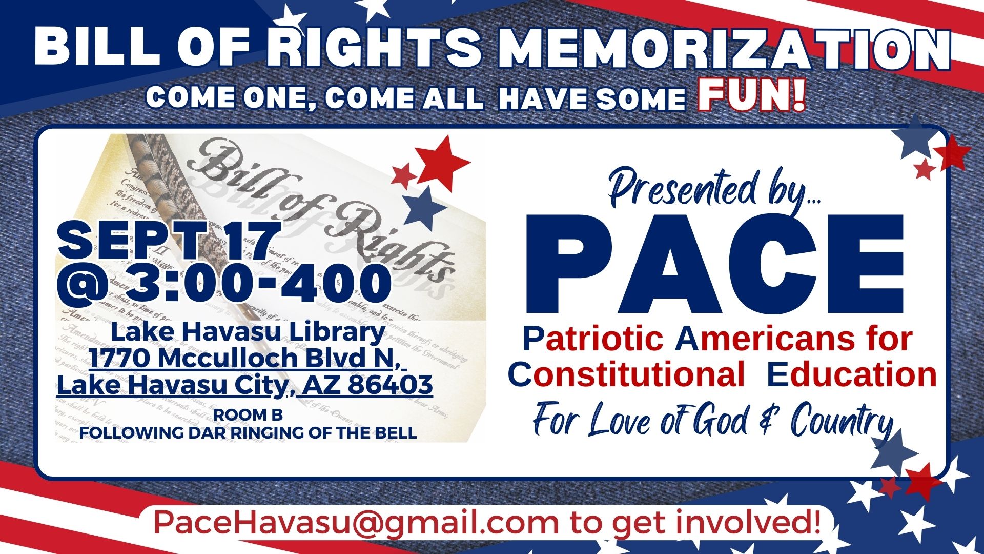 PACE Presents Bill of Rights Memorization