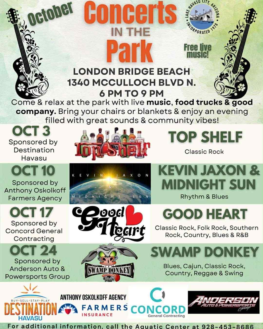 Concerts in the Park Kevin Jaxon and the Midnight Sun