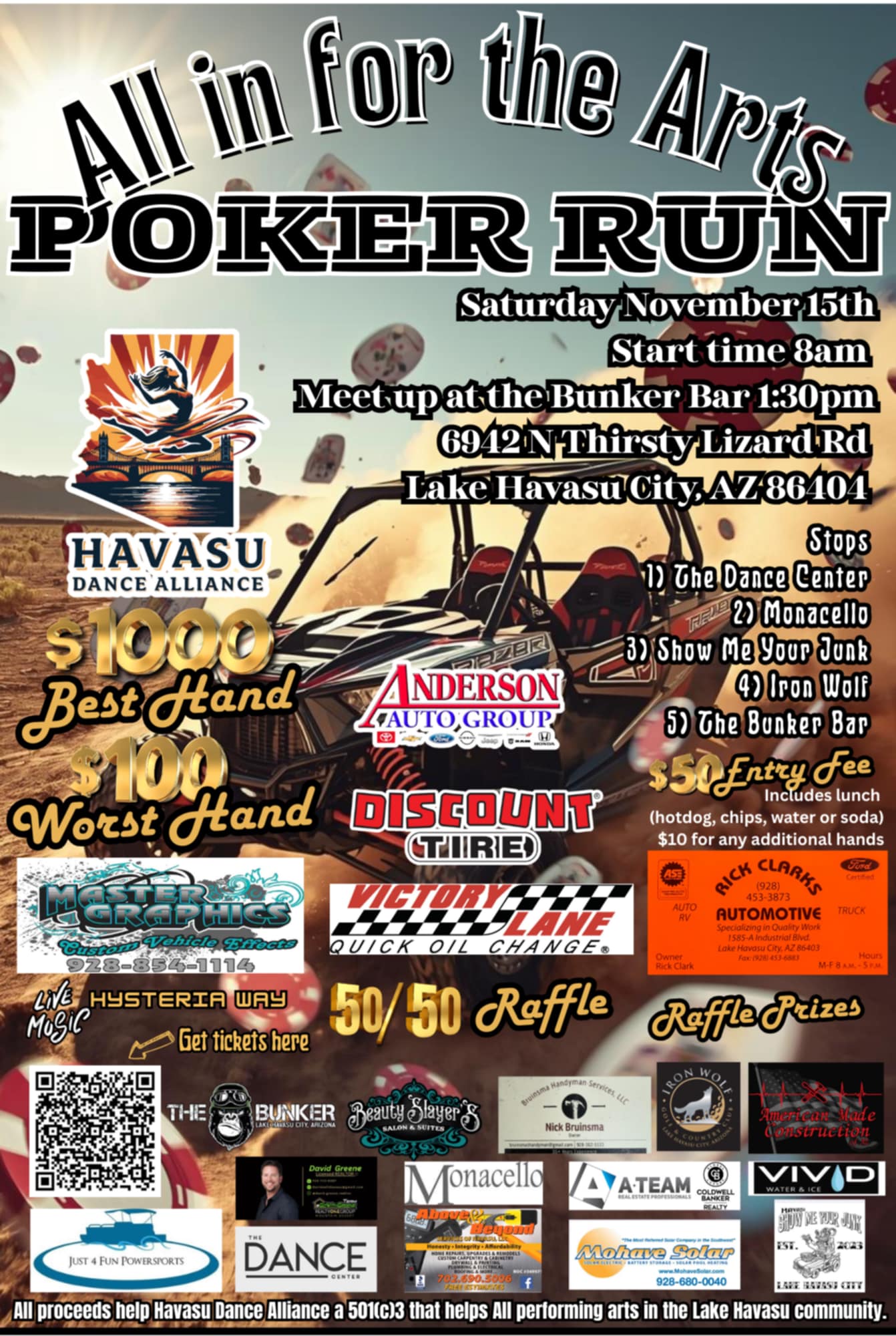 All In For The Arts Poker Run