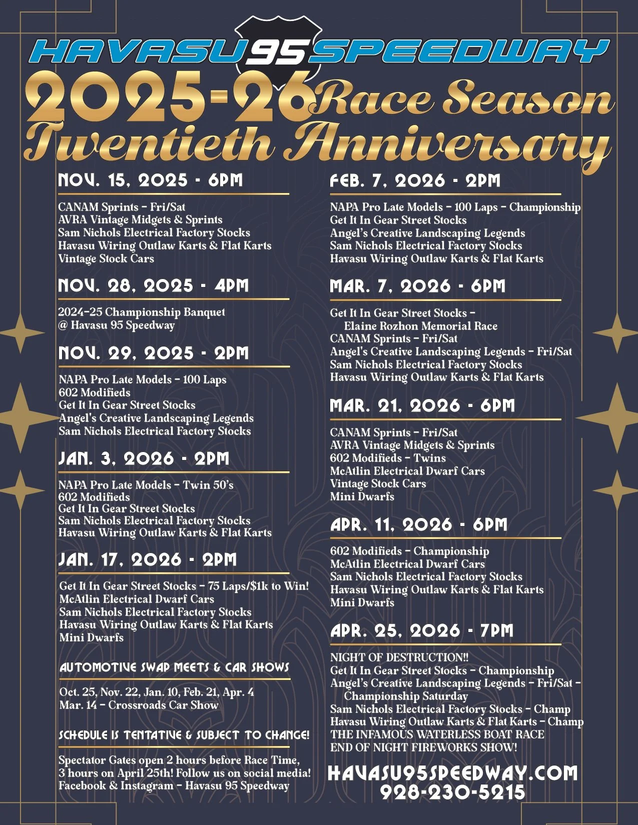 Havasu 95 Speedway 602 Modifieds- Championships