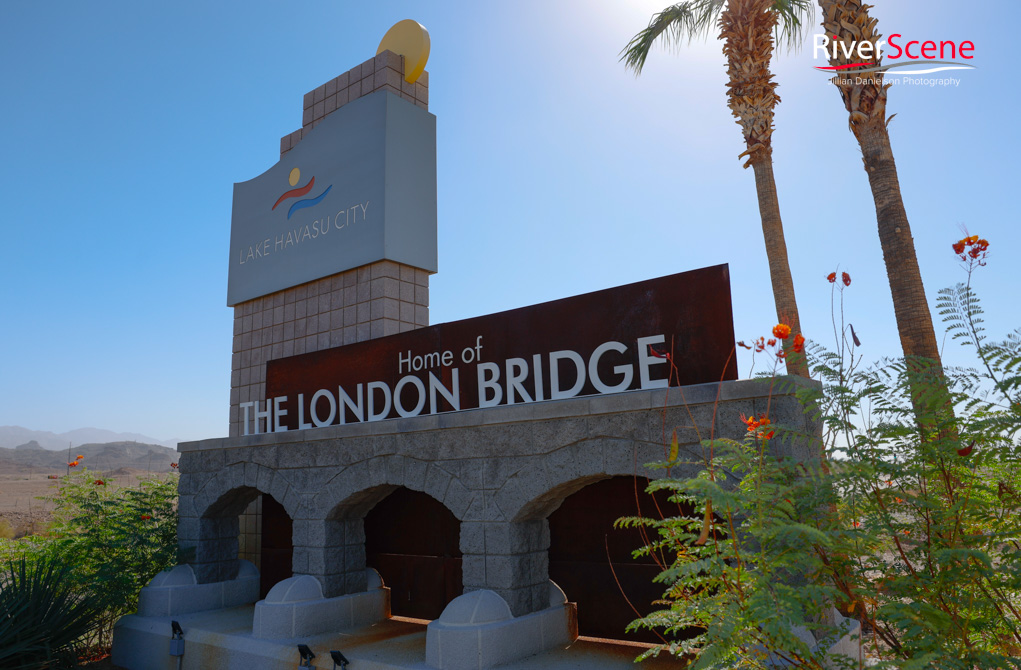 Lake Havasu City London Bridge Welcome Sign RiverScene Magazine Jillian Danielson Photography