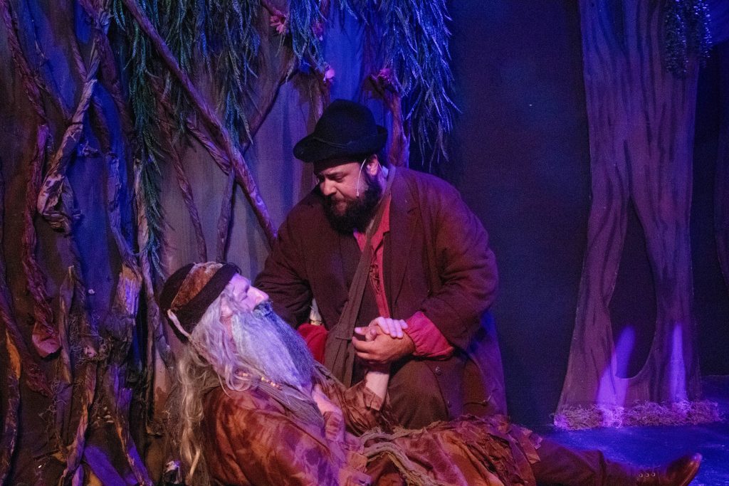 Tyler Fallis as the Baker and Jim McCabe as the Mysterious Man and the Narrator in Into the Woods