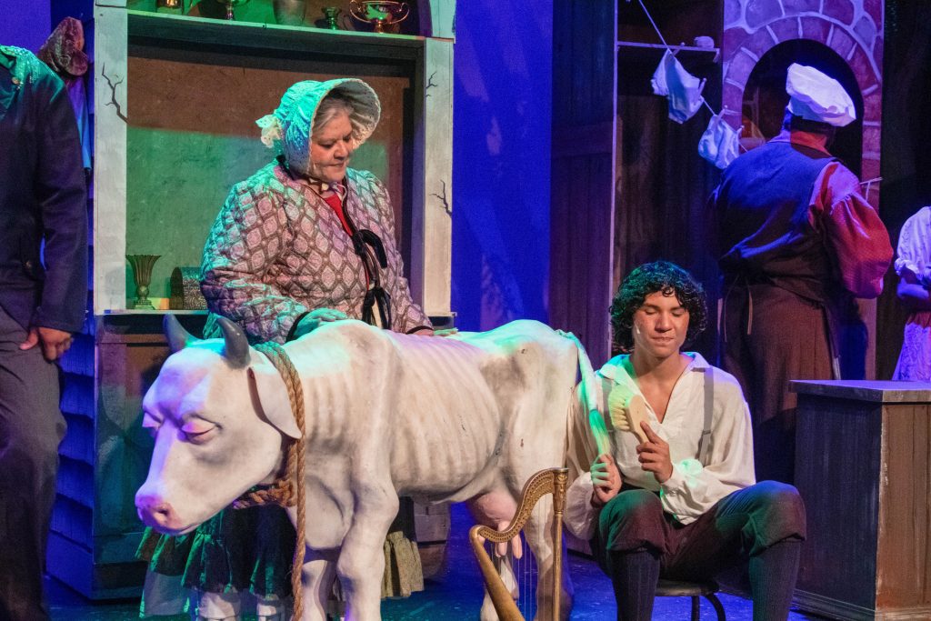 Stephanie Edmonds as Jack's Mother and Ian Riedel as Jack in Into the Woods