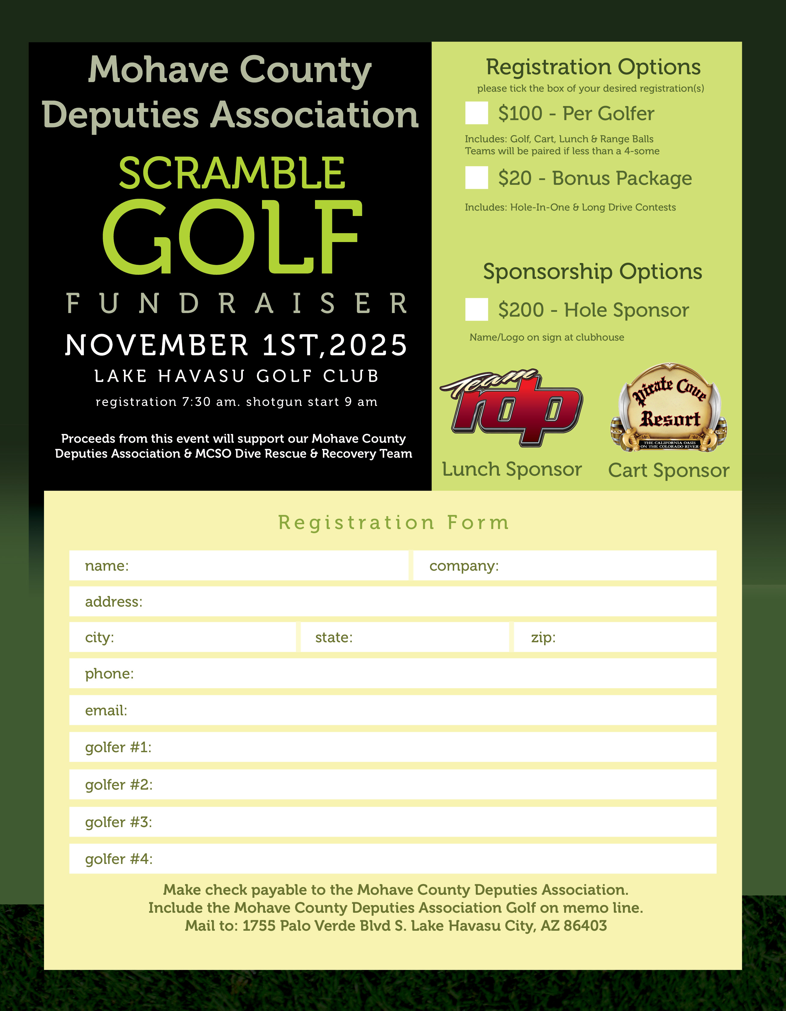 Mohave County Deputies Association Scramble Golf Tournament