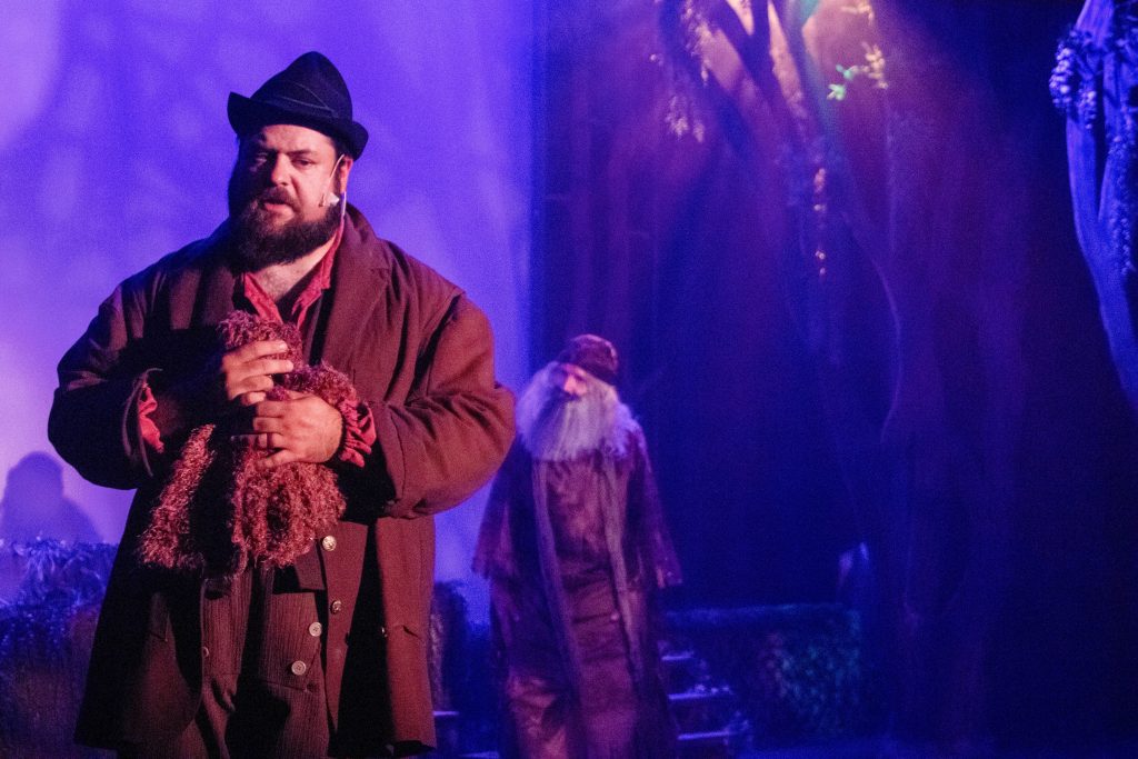 Tyler Fallis as the Baker and Jim McCabe as the Mysterious Man and the Narrator in Into the Woods