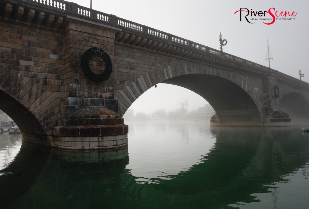 Fog Lake Havasu RiverScene Magazine Jillian Danielson Photography London Bridge 