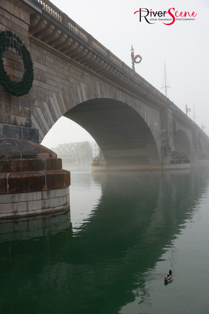 Fog Lake Havasu RiverScene Magazine Jillian Danielson Photography London Bridge Bridgewater Channel 
