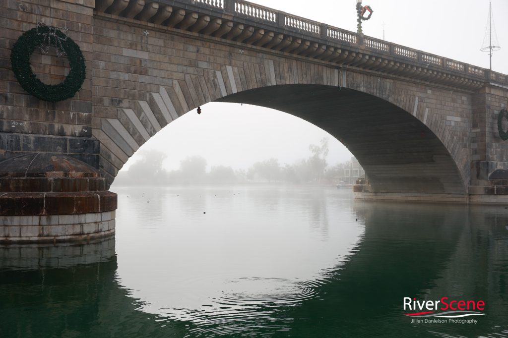 Fog Lake Havasu RiverScene Magazine Jillian Danielson Photography London Bridge 
