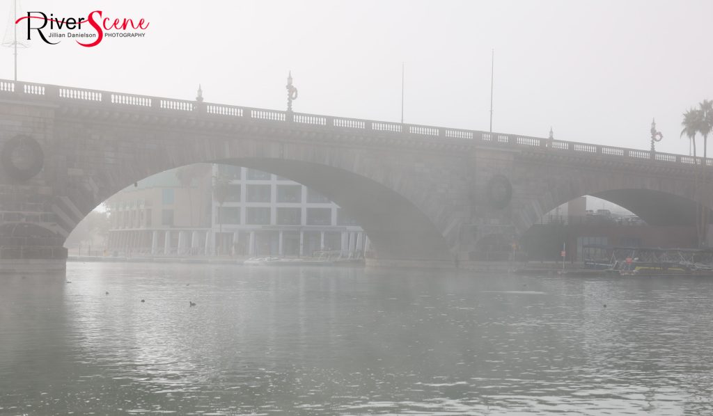 Fog Lake Havasu RiverScene Magazine Jillian Danielson Photography London Bridge 
