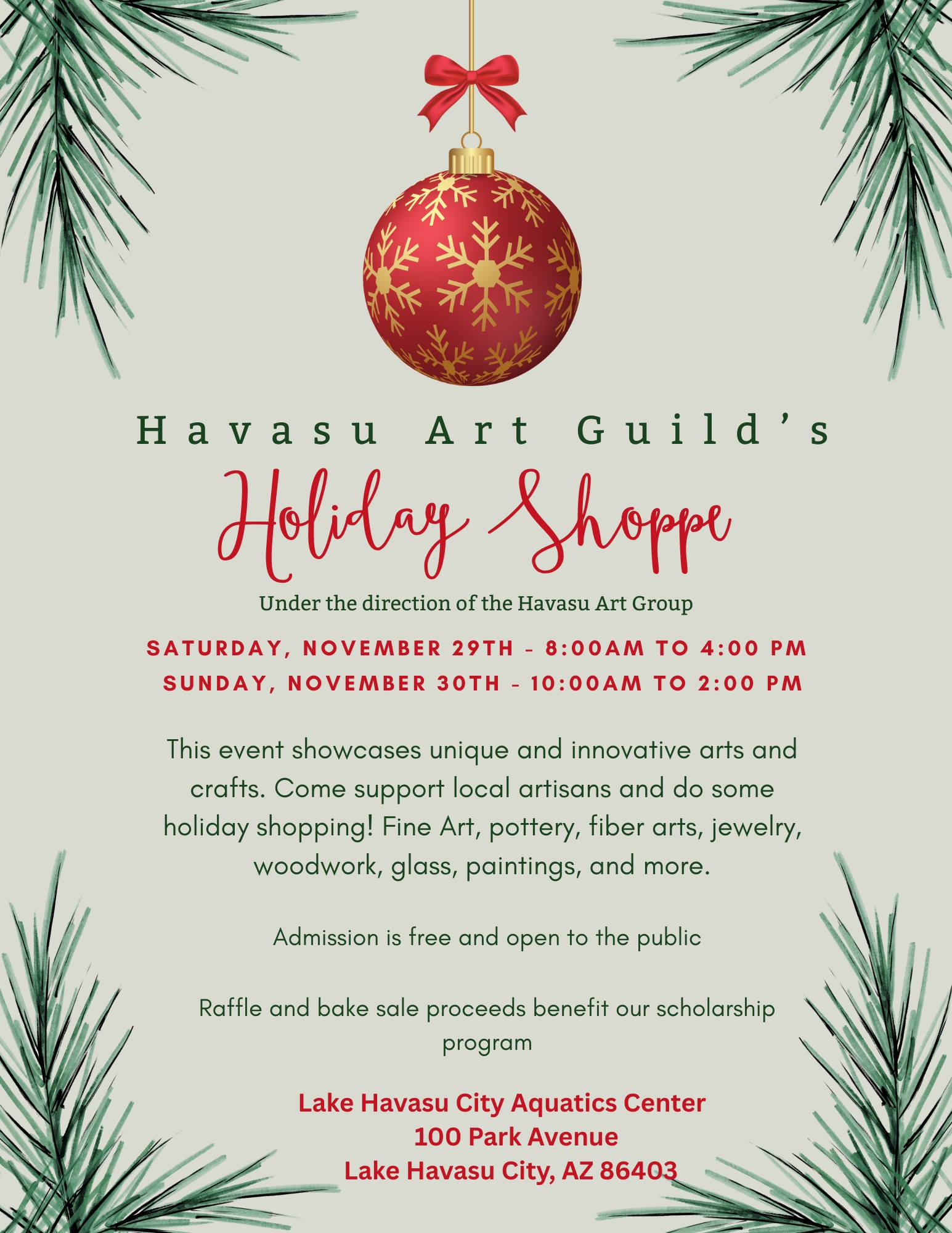 Havasu’s Art Guild “Holiday Shoppe”