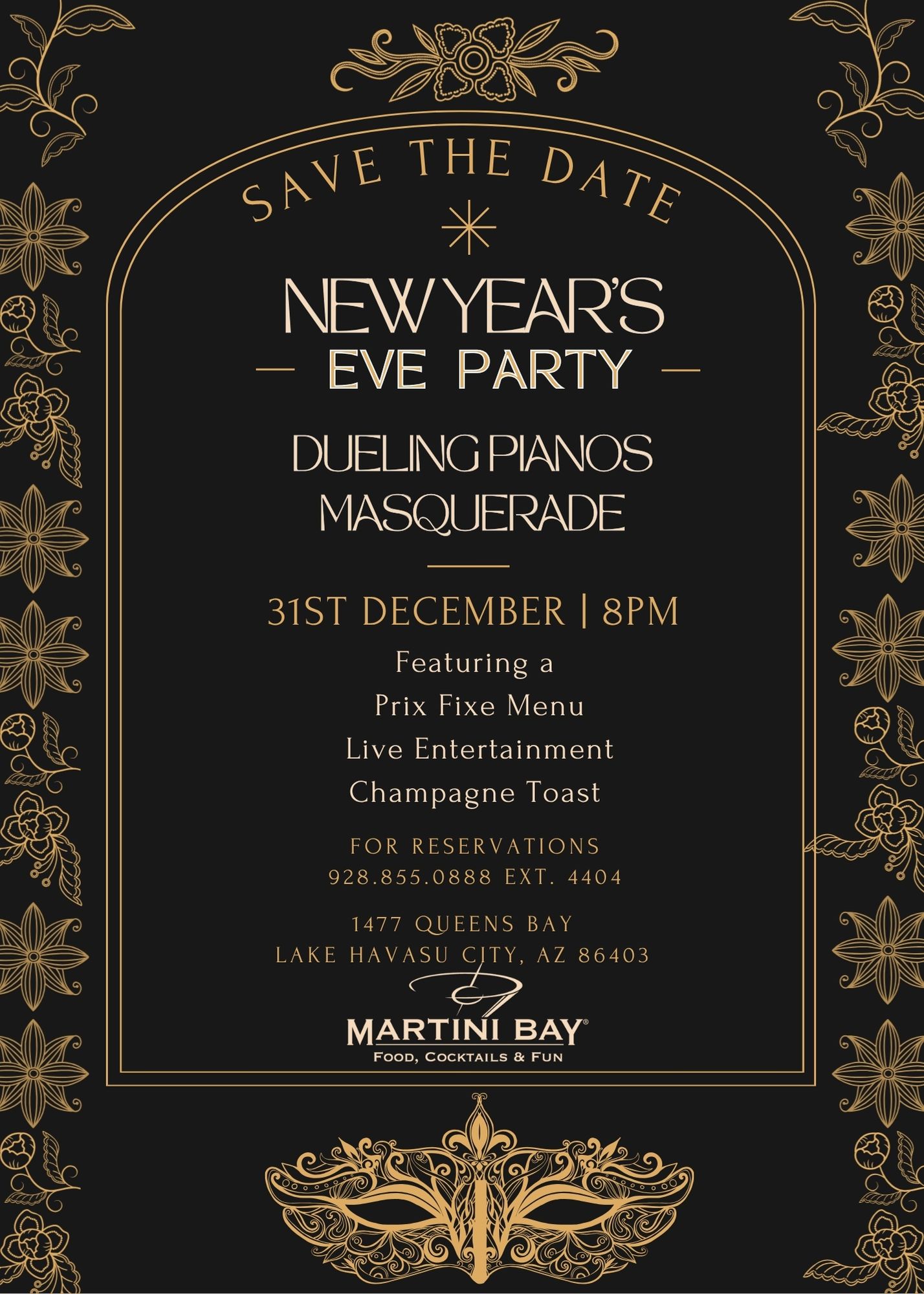 NYE Dueling Pianos Masquerade