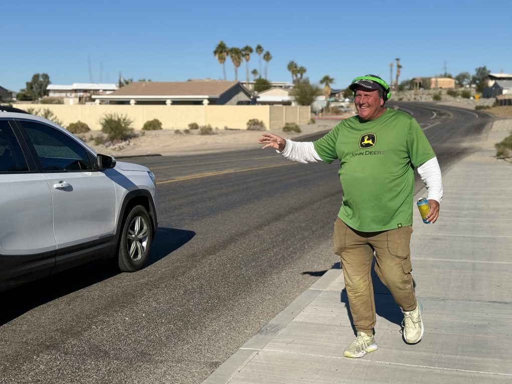 Walker On McCulloch Boulevard Brightens Everyone’s Day