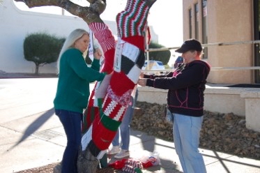 Yarn Bomb Decorates McCulloch Boulevard