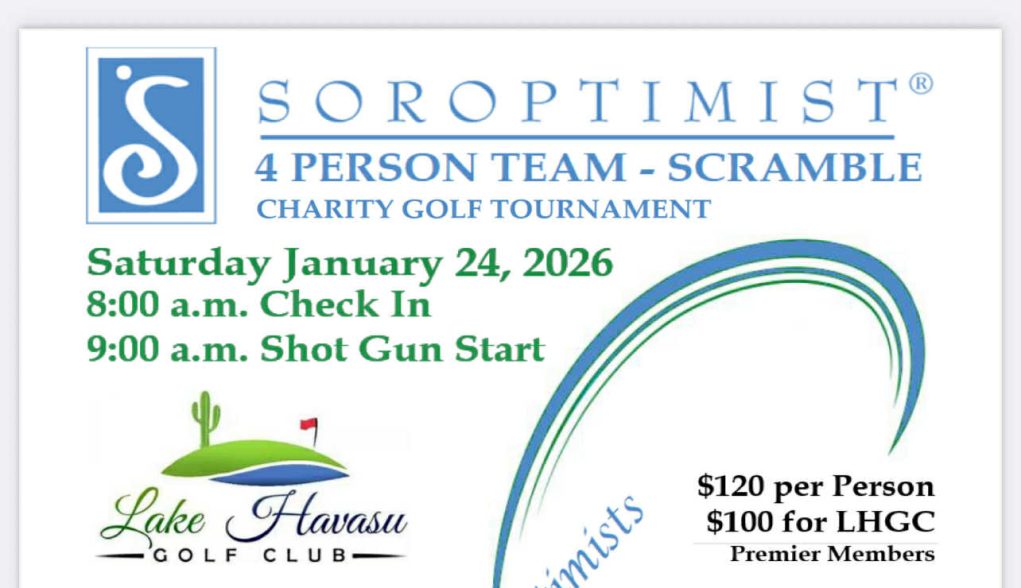 Swing For Soroptimists Golf Tourney Set For Jan. 24