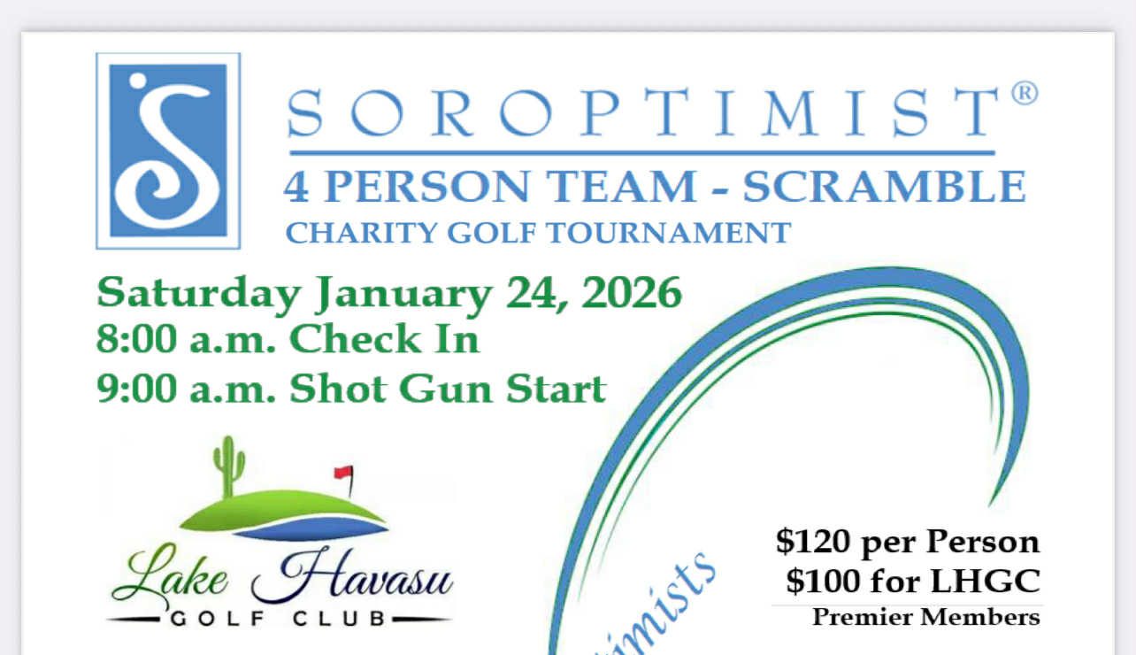 Swing For Soroptimists Golf Tourney Set For Jan. 24