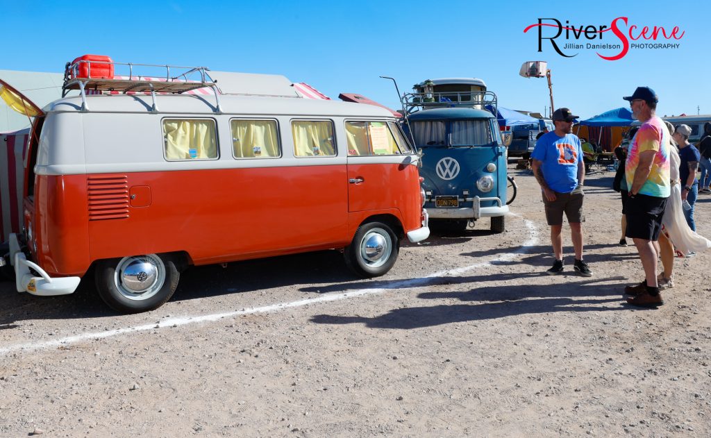 Buses by the bridge lake havasu