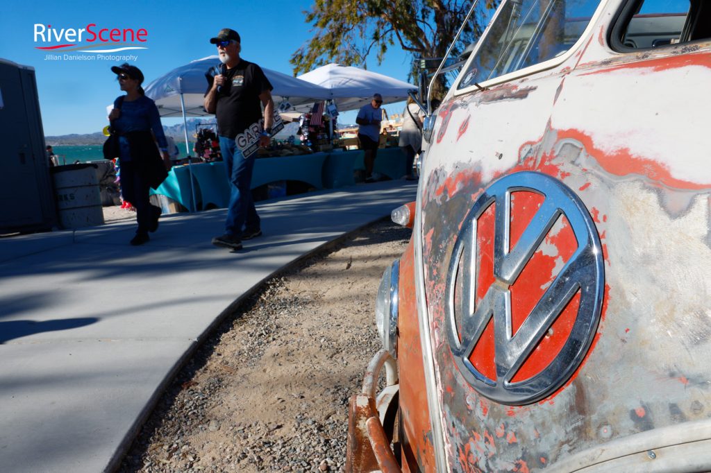 Buses by the bridge lake havasu