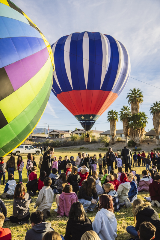 Hot Air Balloons Visit Schools To Celebrate Balloon Fest
