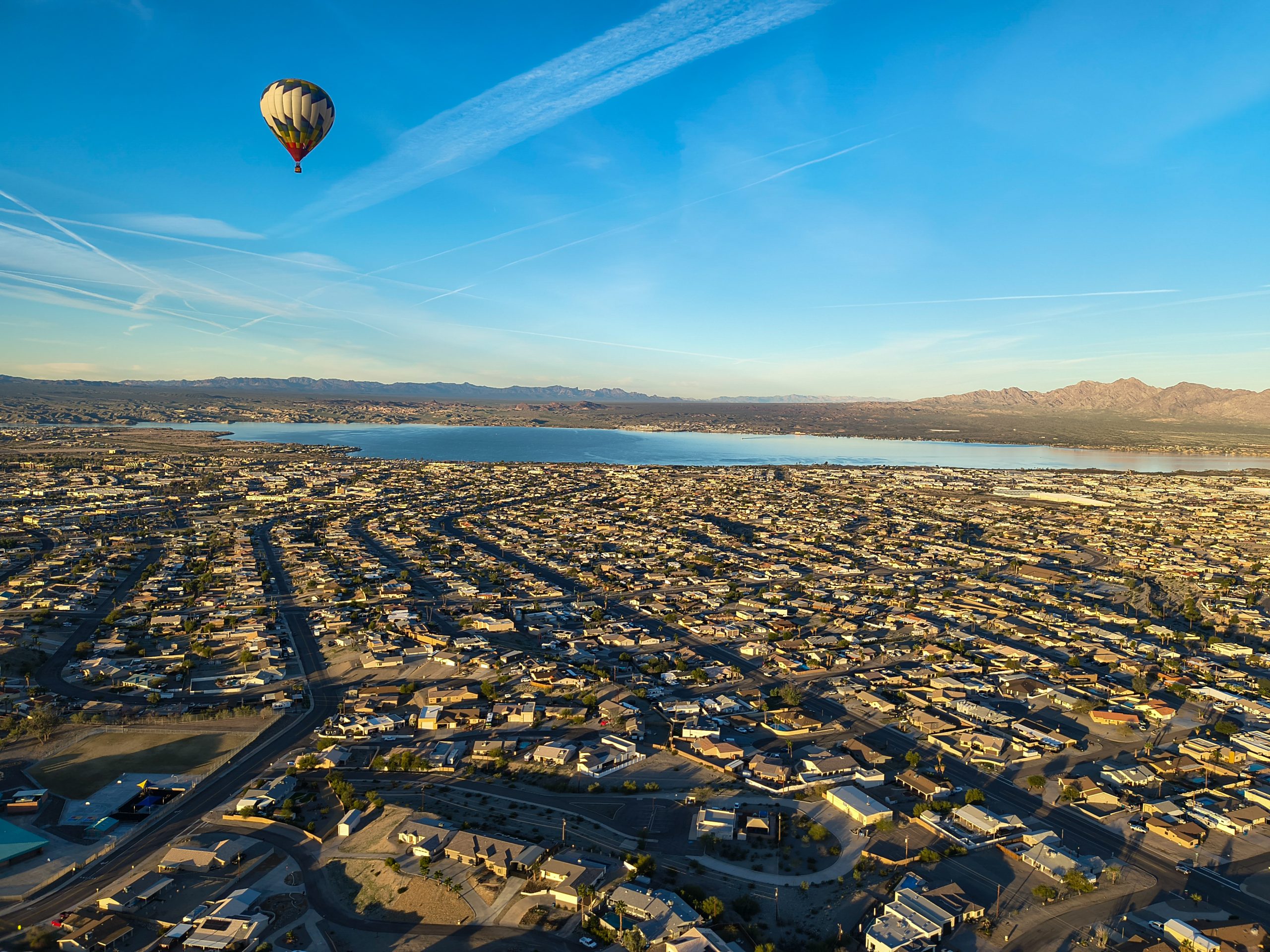 A View Of Lake Havasu From A First-Time Balloon Passenger