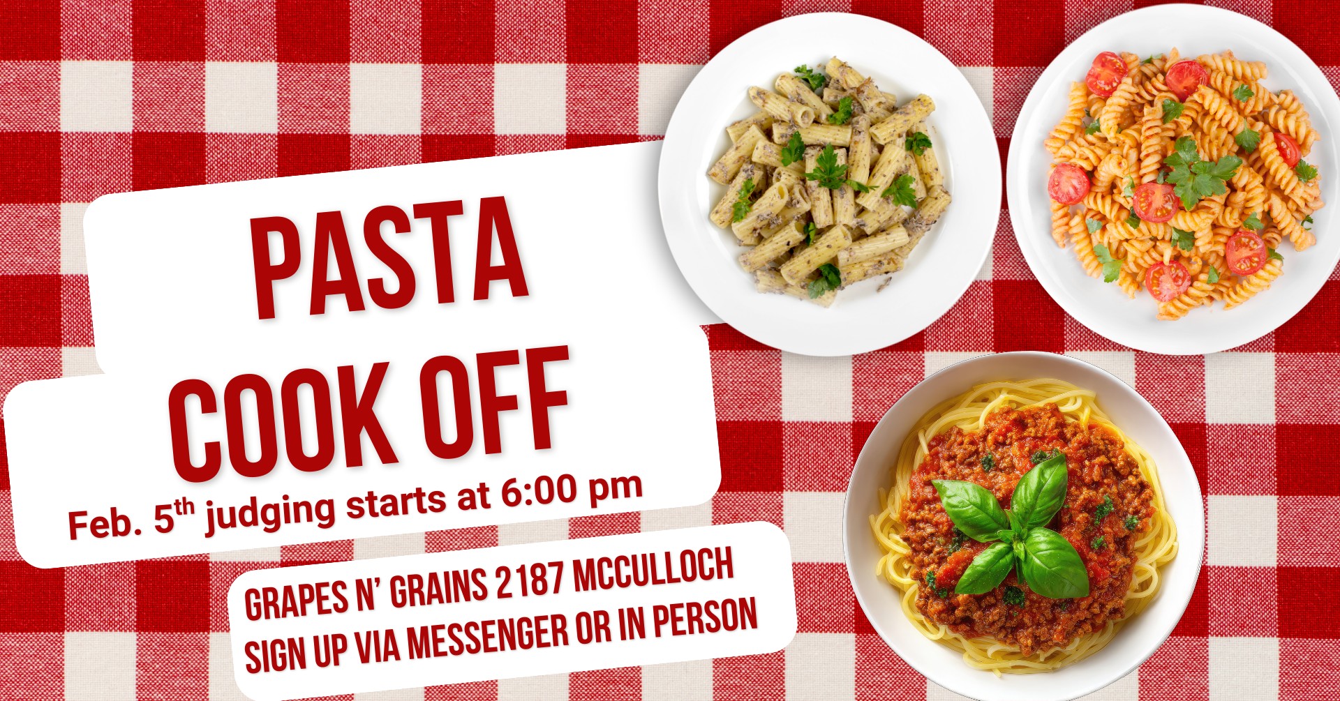 Pasta Perfection Cook Off