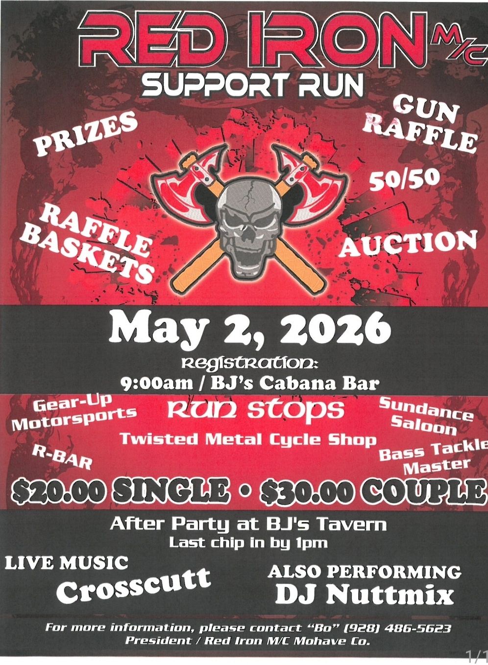 Red Iron M/C Support Run