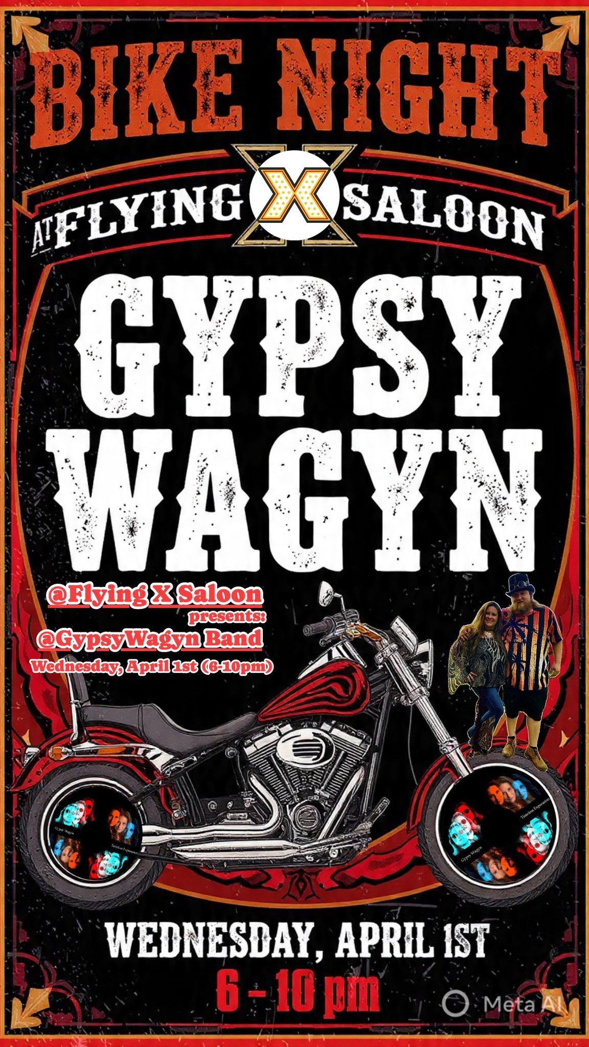 Flying X Saloon’s Bike Night with Gypsy Wagyn