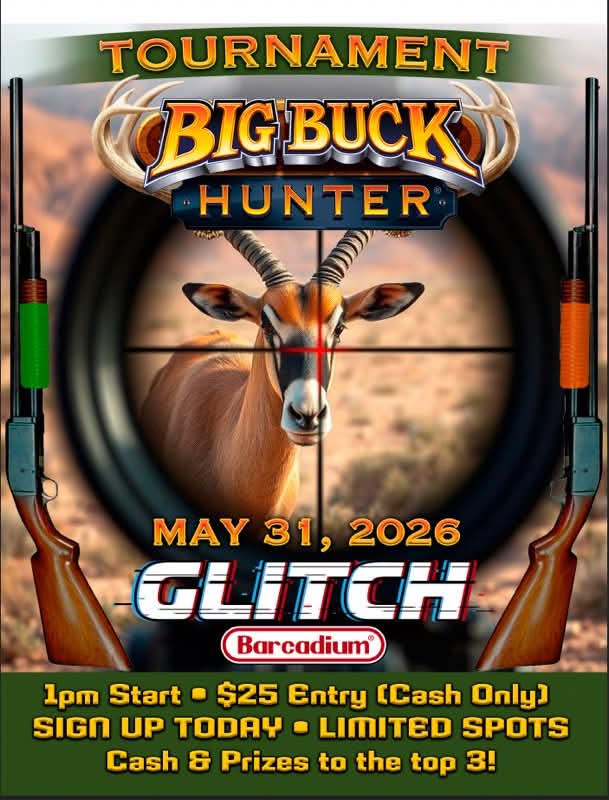 Buck Hunter Tournament at Glitch Barcadium