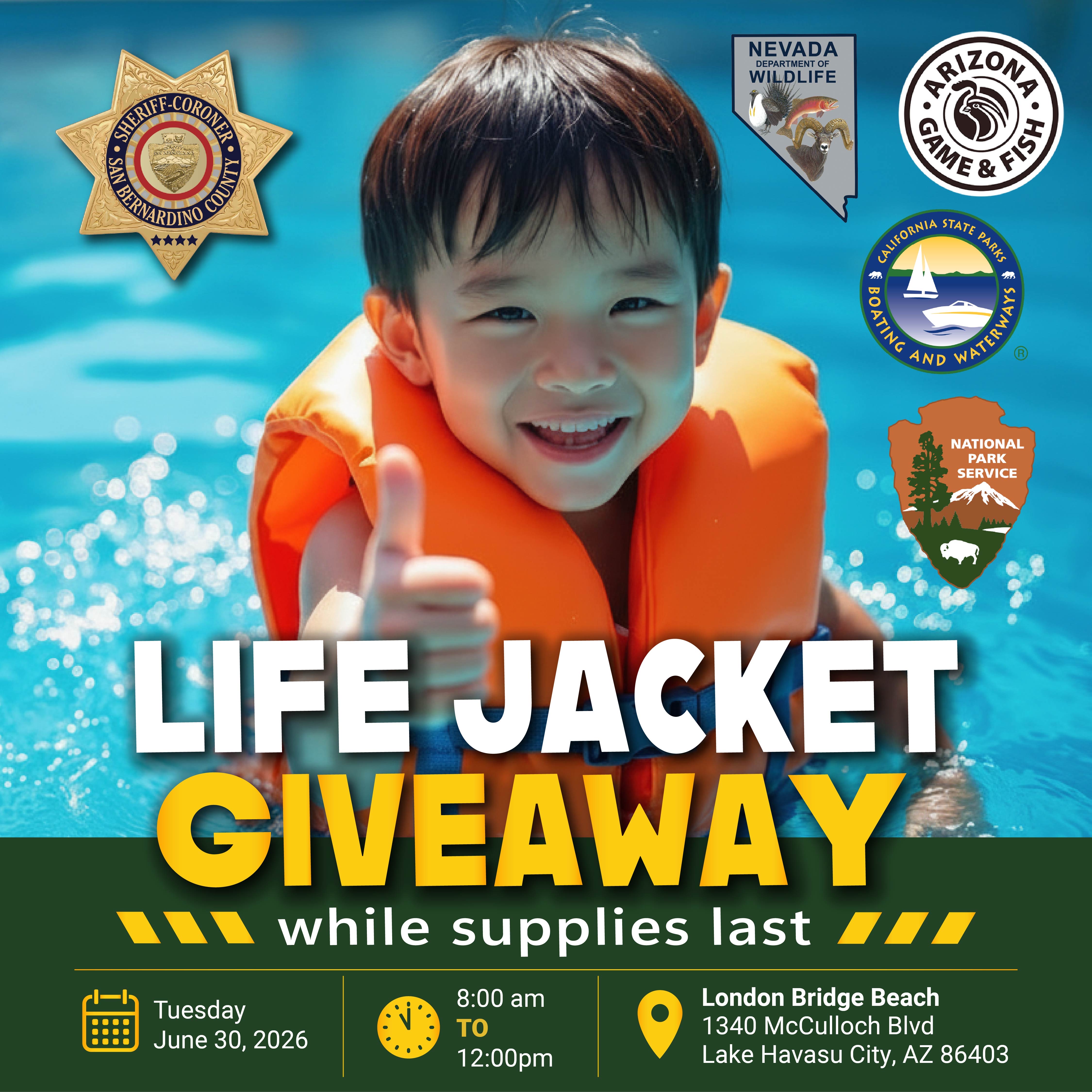 Boater Outreach and Life Jacket Giveaway