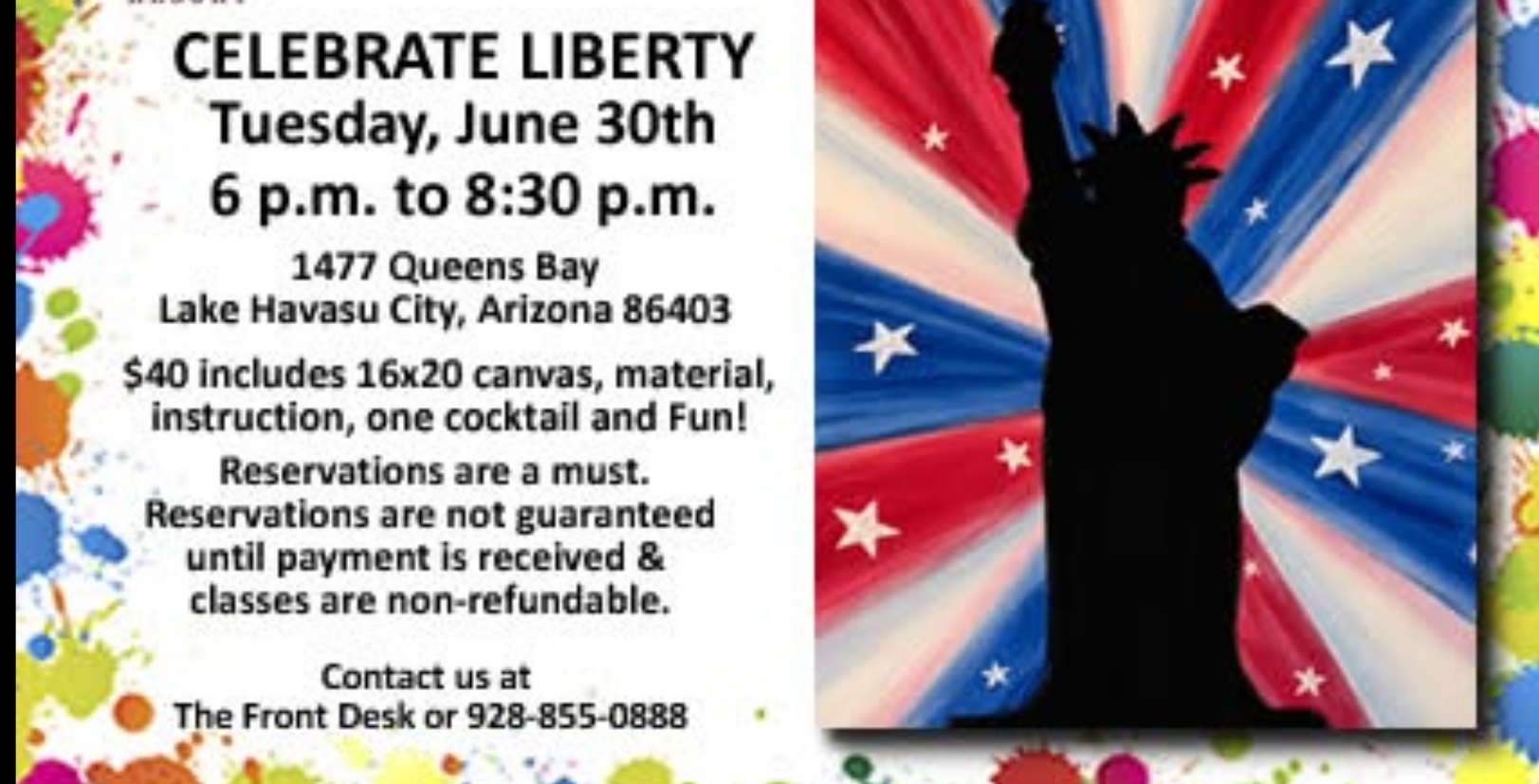 London Bridge Resort: Canvas and Cocktails: “Celebrating Liberty ” Theme