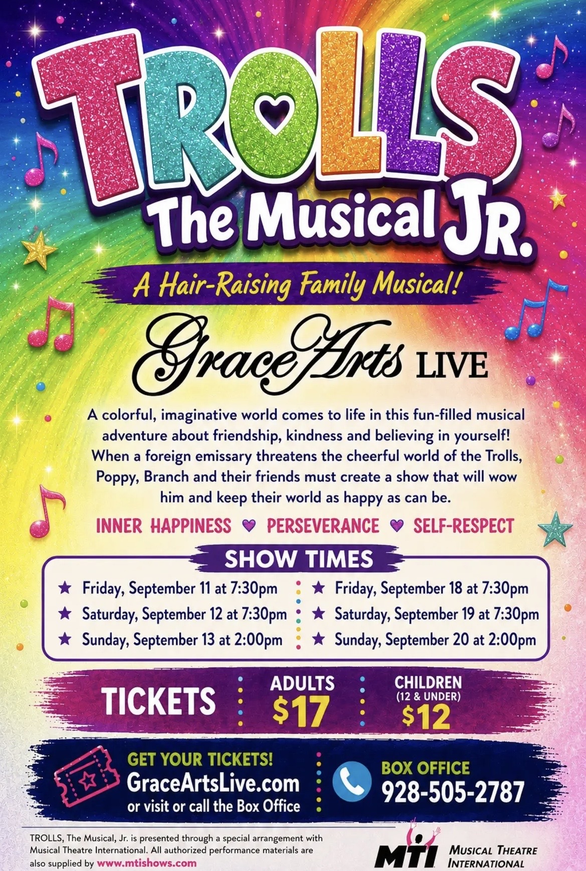 Grace Arts Live Presents Trolls The Musical Jr.