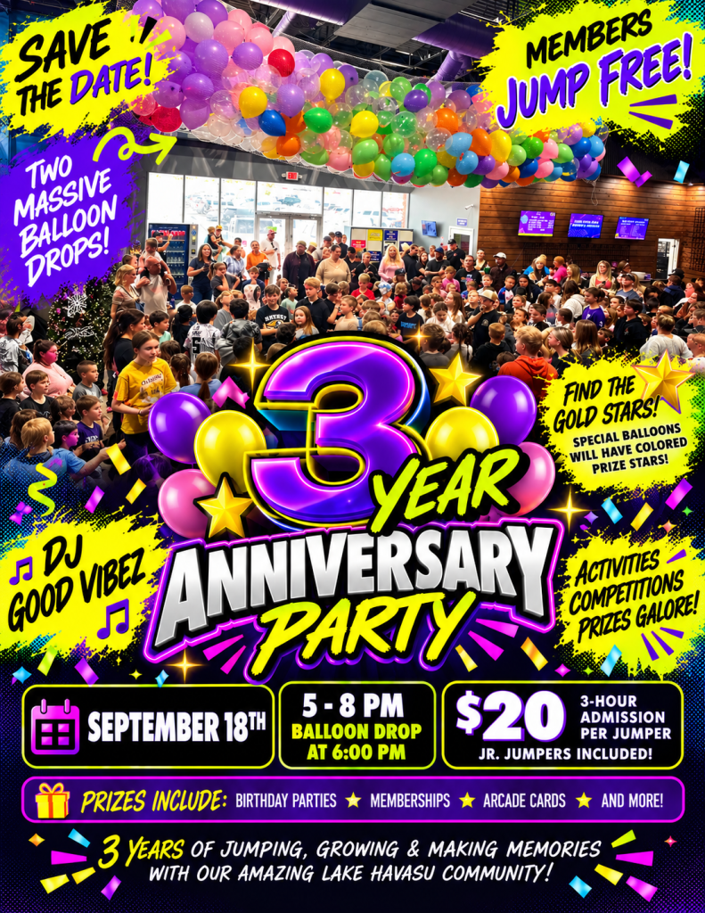 Altitude Trampoline Park: 3 Year Anniversary Party