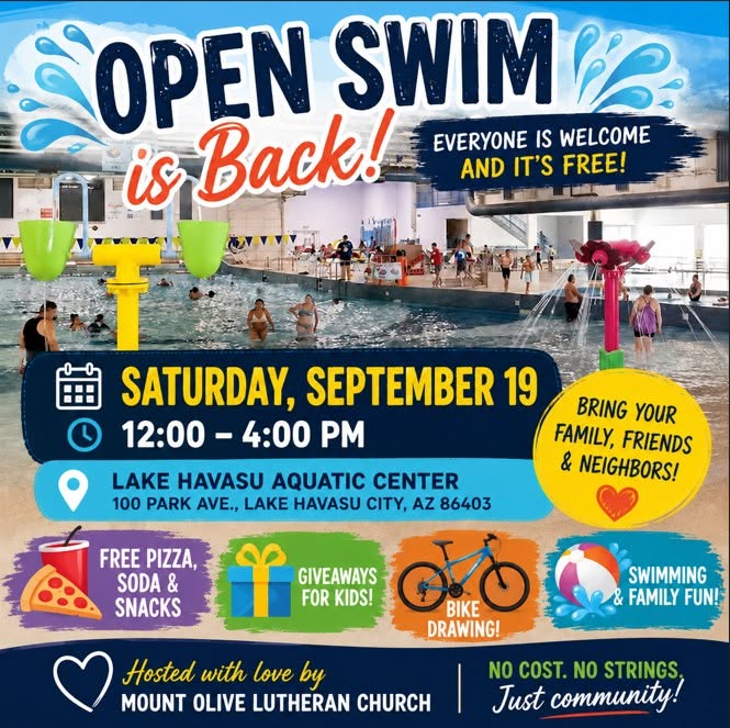 Free Swim at Aquatic Center Courtesy Mount Olive Lutheran Church