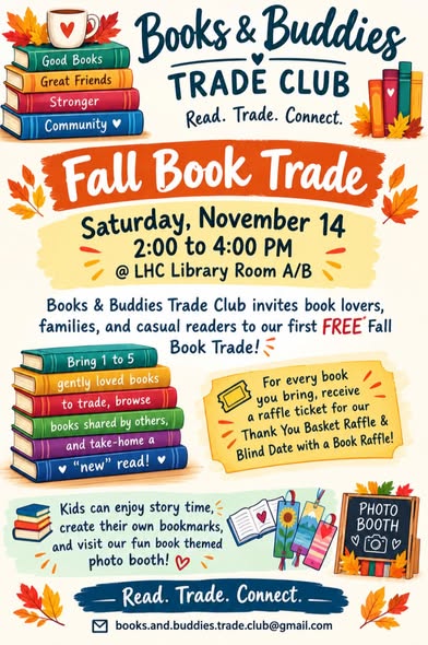 Fall Book Trade hosted by Books & Buddies Trade Club