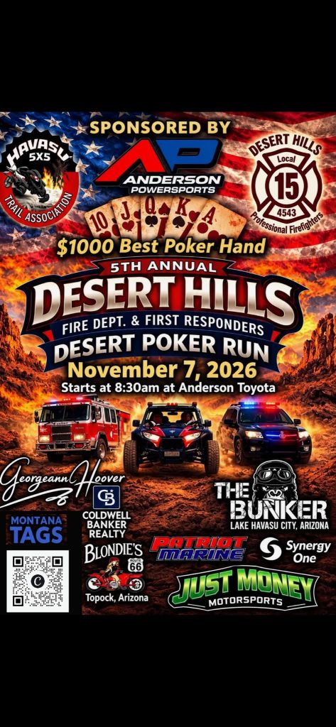 5th Annual Desert Hills Fire Department and First Responders Desert Poker Run