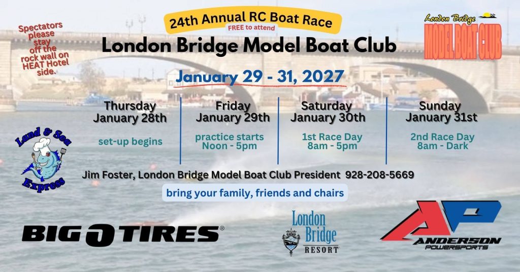 24th Annual RC Boat Race | London Bridge Model Boat Club